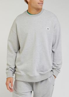 Męska Bluza Lee® Core Loose Sweatshirt - Sharp Grey Mele (L84VFX03)