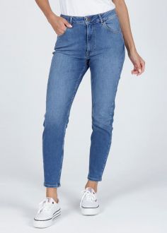 Damskie Spodnie Cross Jeans® Joyce - Denim Blue (024) (N-432-022)