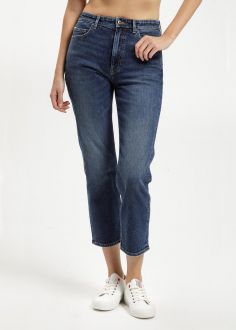 Damskie Spodnie Cross Jeans® Marisa - Dark Blue (048) (P-476-048)