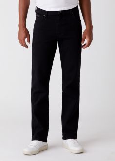 Męskie Spodnie Wrangler® Texas Stretch - Black Overdye (W12109004)