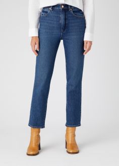 Damskie Spodnie Wrangler® Wild West Jeans - Night Shift (W2H23841E)