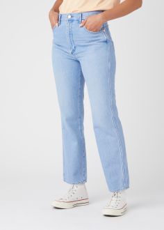 Damskie Spodnie Wrangler® Wild West Jeans - Crystal Ice (W2H2PI420)