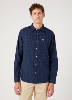 Męska Koszula Wrangler® Long Sleeve 1 Pocket Shirt - Eclipse Check (W5A24MX7M)