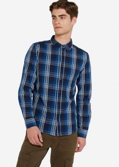 Męska Koszula Wrangler® Long Sleeve 1 Pocket Shirt - Wrangler Blue (W5F14MX05)