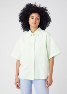 Koszula Damska Wrangler® Relaxed Summer Shirt - Seacrest Green (W5U7LOXVY)