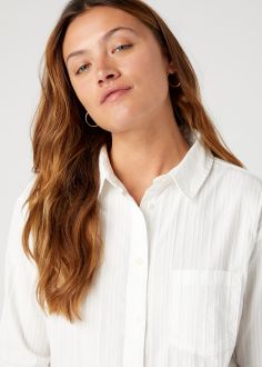 Koszula Damska Wrangler® 1 pocket Shirt - Worn White (W5Z5LIW02)