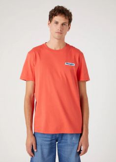 T-Shirt Męski Wrangler® Logo Tee - Paprika (W760EER41)