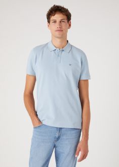 T-Shirt Męski Wrangler® Polo Shirt - Blue Fog (W7BHK4M31)