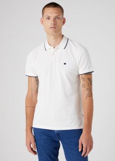 T-Shirt Męski Wrangler® Polo Shirt - Worn White (W7BHK4W02)