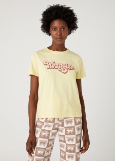 T-Shirt Damski Wrangler® Regular Tee - Pale Banana (W7N4D3Y37)