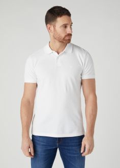 T-Shirt Męski Wrangler® Polo Shirt - White (W7X7K4989)