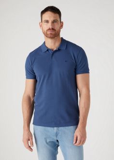 T-Shirt Męski Wrangler® Polo Shirt - Dark Denim (W7X7K4XTG)