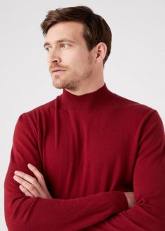 Męski Sweter Wrangler® Seasonal Knit - Rhubarb Red (W8D12PXRO)