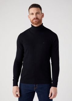 Męski Sweter Wrangler® Roll Neck Knit - Black (W8D42P100)