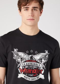 T-Shirt Męski Wrangler® Americana Tee - Faded Black (W70PEE33W)
