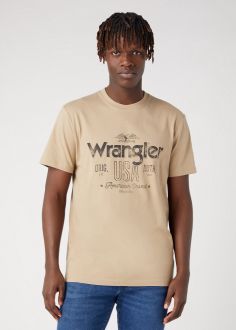 T-Shirt Męski Wrangler® Americana Tee - Chinchilla (W70PEEH46)