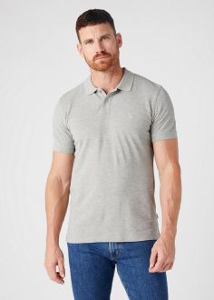 T-Shirt Męski Wrangler® Polo - Grey Mel (W7MXK4X37)