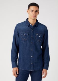 Męska Koszula Wrangler® 27MW Western Shirt - Dark Stone (W5MSLW96N)