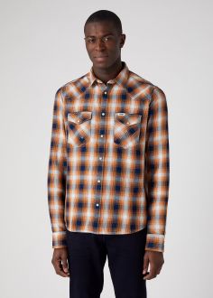 Męska Koszula Wrangler® Western Shirt - Golden Oak (W5566ZH43)