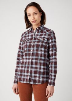 Koszula Damska Wrangler® Slim Regular Wester Shirt - Doll Check (W5N1B3P67)