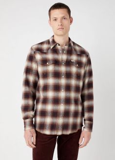 Męska Koszula Wrangler® Western Shirt - Dahlia Check (W556B3H68)